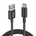 كابل أنكر USB-C إلى USB A 2.0 (6ft/1.8m)، عالي المتانة، طويل العمر، قوي، سريع، كابل شحن مضفر من نوع C متوافق مع جميع أجهزة أندرويد سامسونج S24، S23 وآيفون 16 والمزيد - صندوق تالف