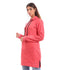 Andora womens Comfy Velour Padded Hoodie Dress - Coral WaterMelon Sweatshirt