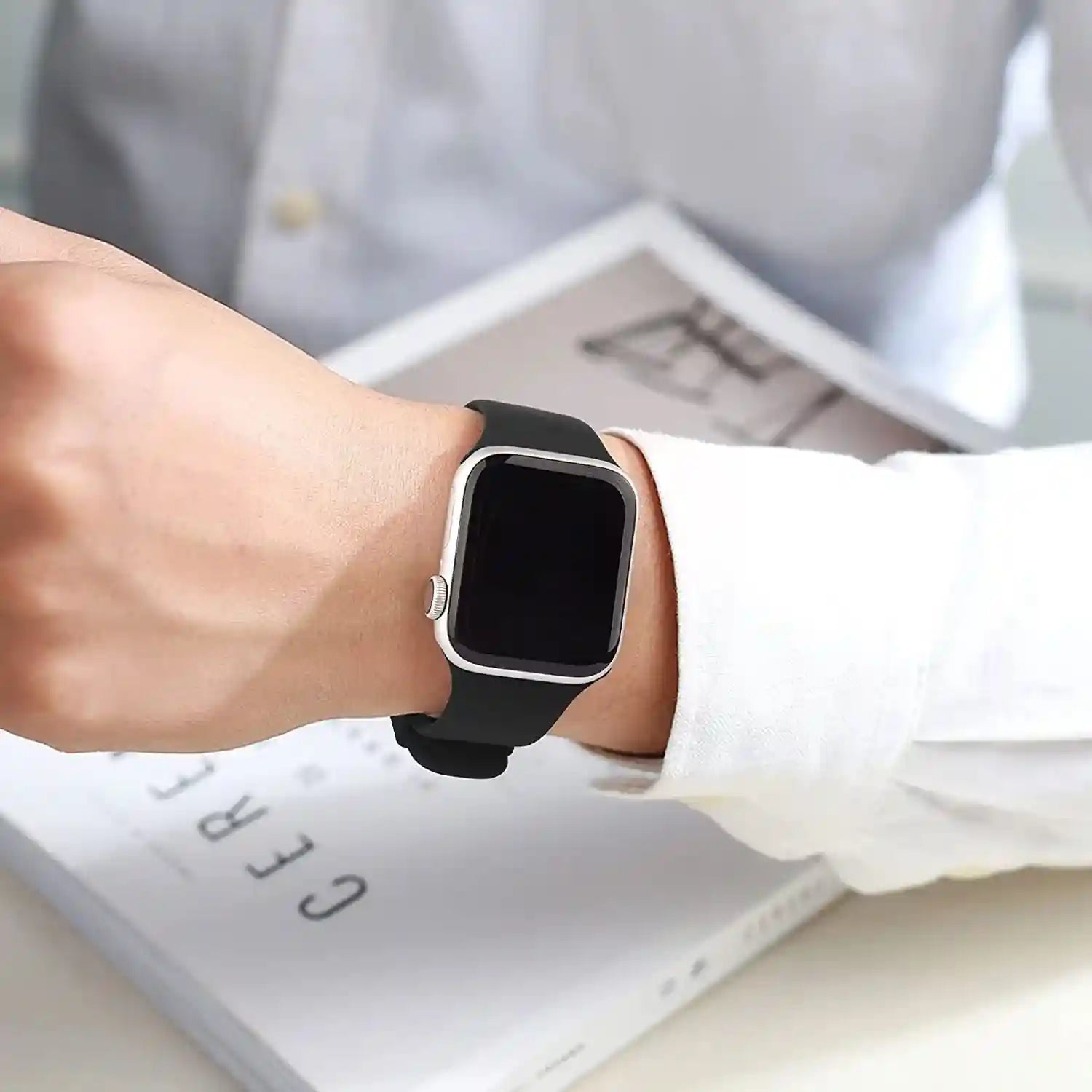 6 Pack Sport Bands Compatible with Apple Watch Band 38mm 40mm 41mm 42mm 44mm 45mm 49mm,Soft Silicone Waterproof Strap Compatible with iWatch Apple Watch Series Ultra 8 7 6 5 4 3 2 1 SE