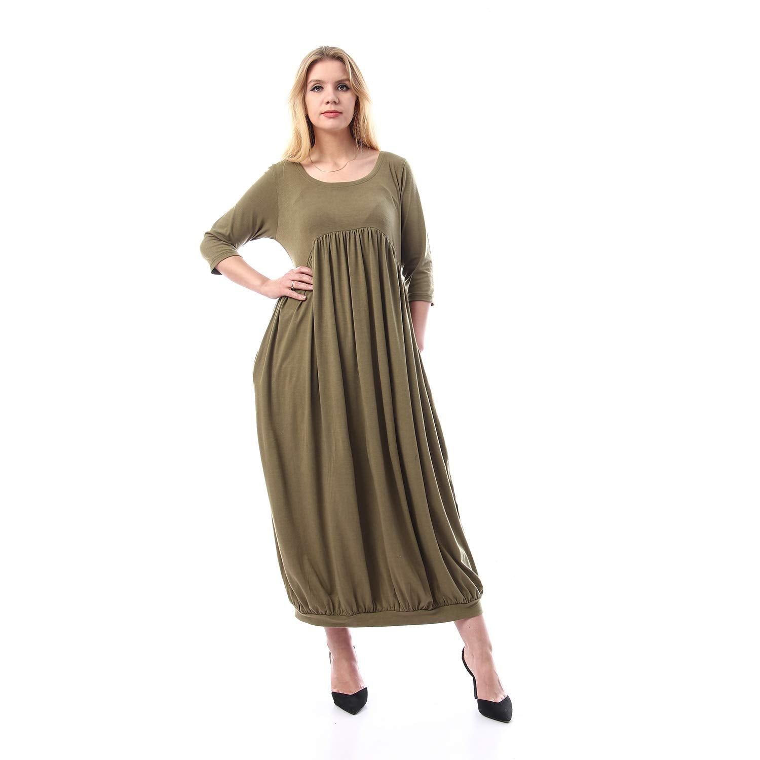 Jamila Women Front Pleated Cotton Dress