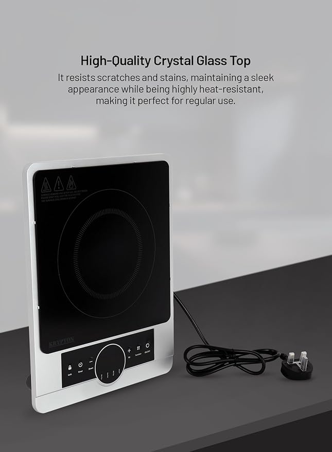 Krypton 2000W Infrared Cooker Glass Ceramic Digital Black