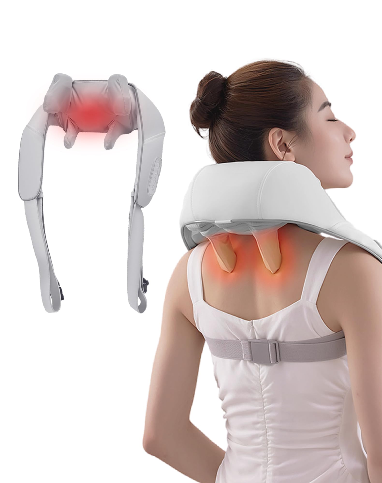 Atopskins Cordless Shiatsu Neck and Back Massager with Heat - Deep Tissue Pain Relief, 6D Kneading Heated Neck Massage for Cervical Pain - Safqqa Egypt