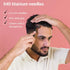 QSHOP® درما رولر لفروة الرأس، 540 إبر تيتانيوم دقيقة لفروة الرأس للوجه، الرقبة، الجسم، نمو الشعر، 0.5 مم للتجاعيد، حب الشباب، علامات التمدد