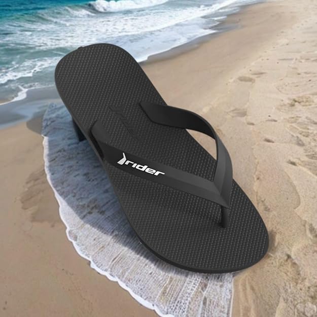 Rider Men Slipper Black Lightweight Comfortable Flip Flops