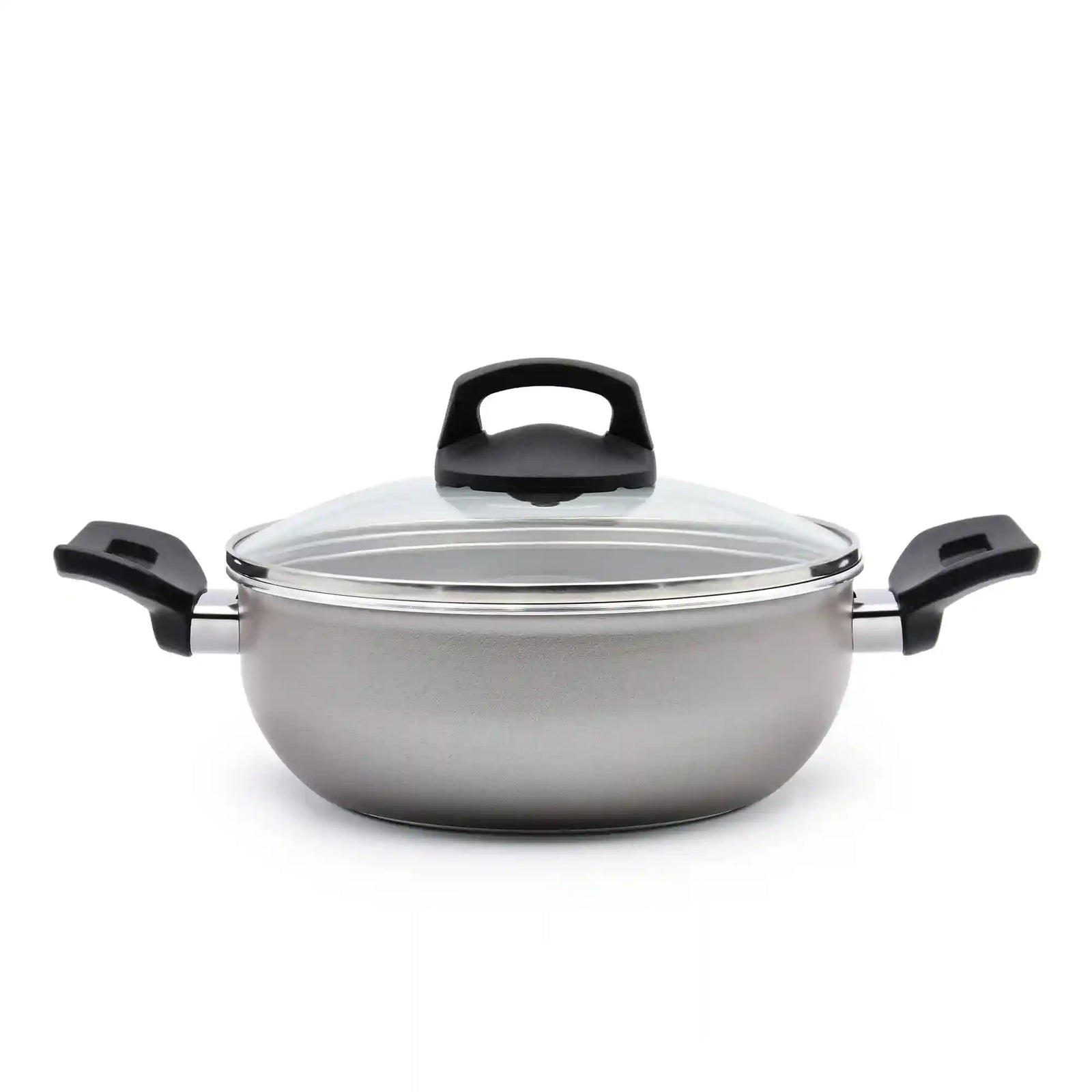Celar Aluminium Casserole with Soft Touch Bakelite Handle, 22 cm, Non-Stick