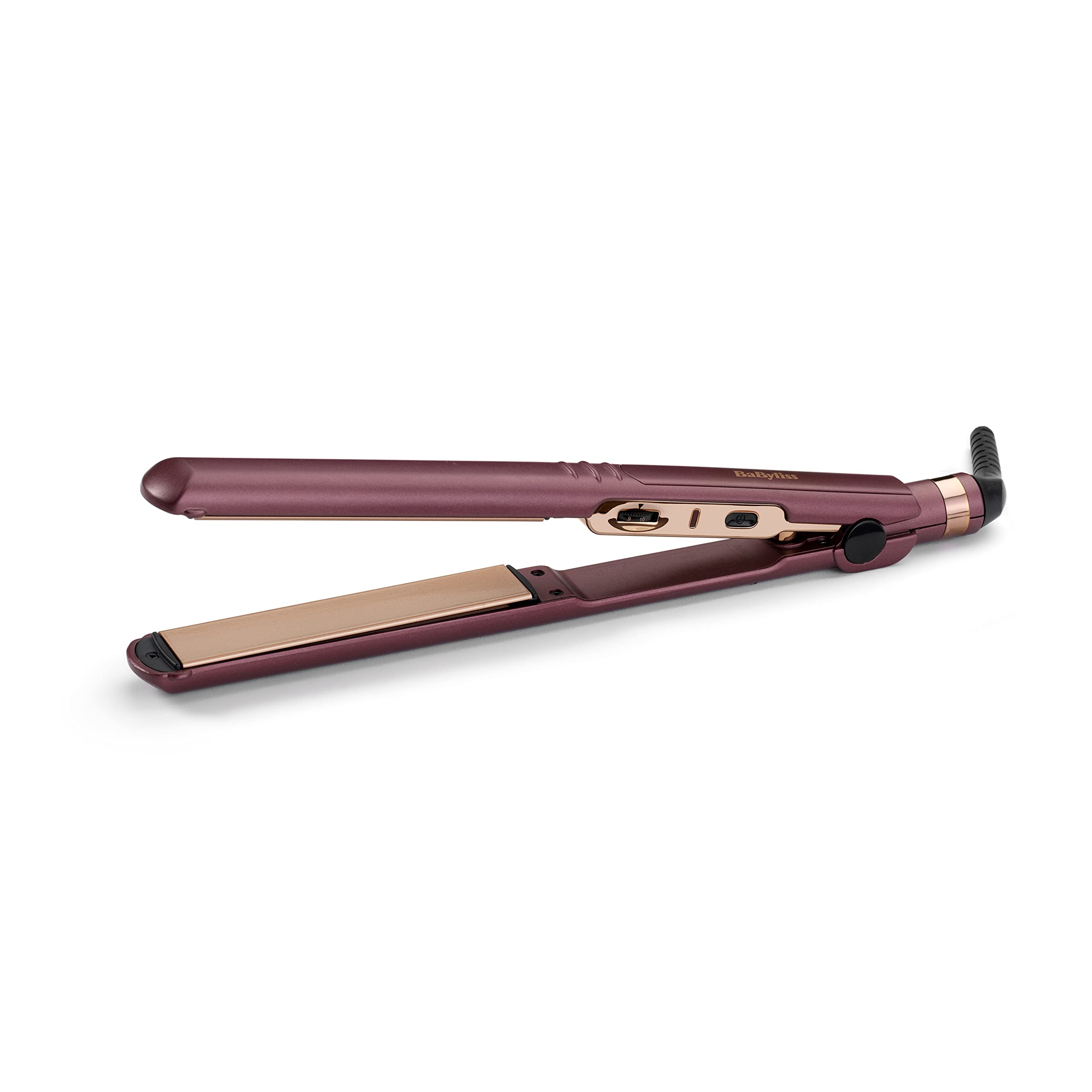 BaByliss Hair Straightener Berry Crush 230 | 10 Heat Settings From 140c - 230c | For All Hair Types l Long Length 3m Swivel Cord | Long Length Plates For Fast Smooth Styling | 2183PE