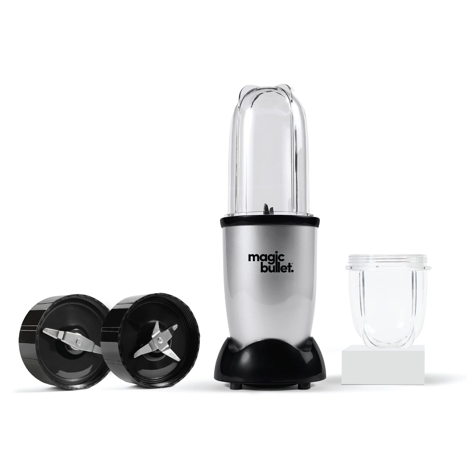 Magic Bullet, 4 Piece Accessories, Multi-Function High-Speed Blender, Silver, MB4-0612