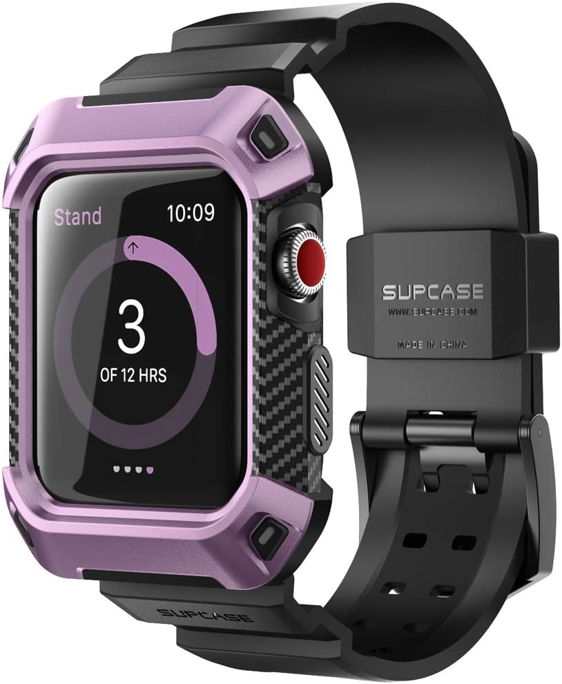 Supcase  series case designed for apple watch 3 [42mm], rugged protective case with strap bands for apple watch series 3/2/1