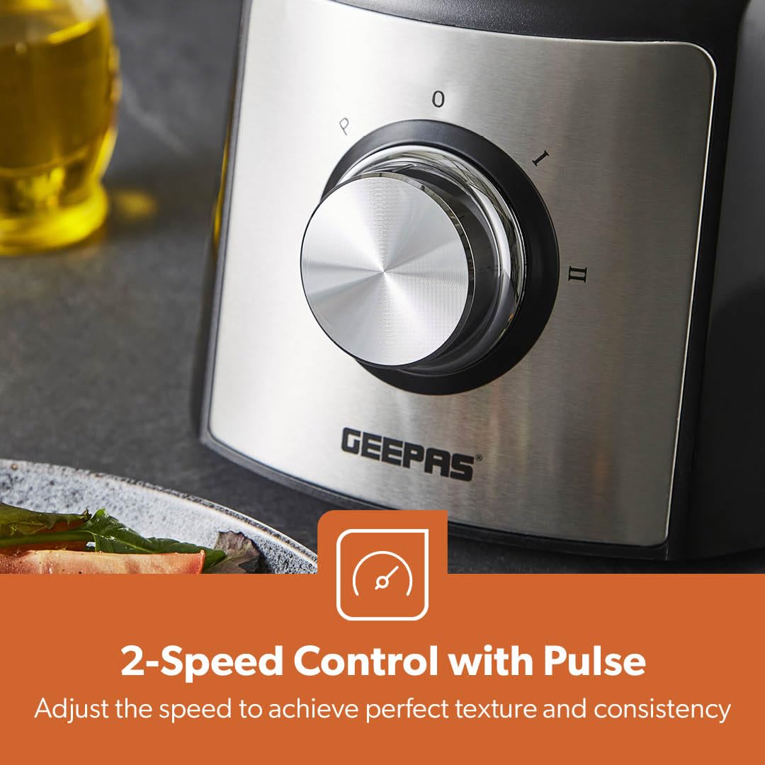 Geepas Food Processor 1200W 1.2L Stainless Steel Bowl