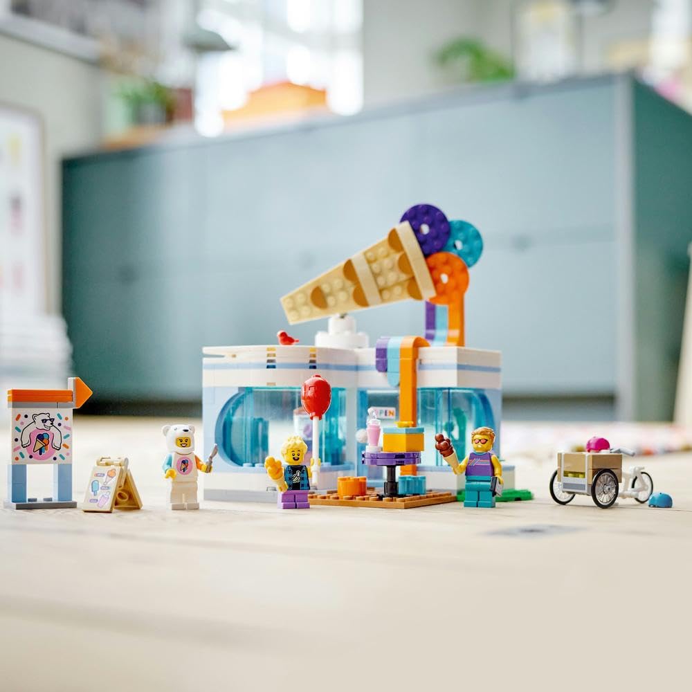 LEGO City Ice-Cream Shop Set with Toy Cart – Fun Building Playset for Kids
