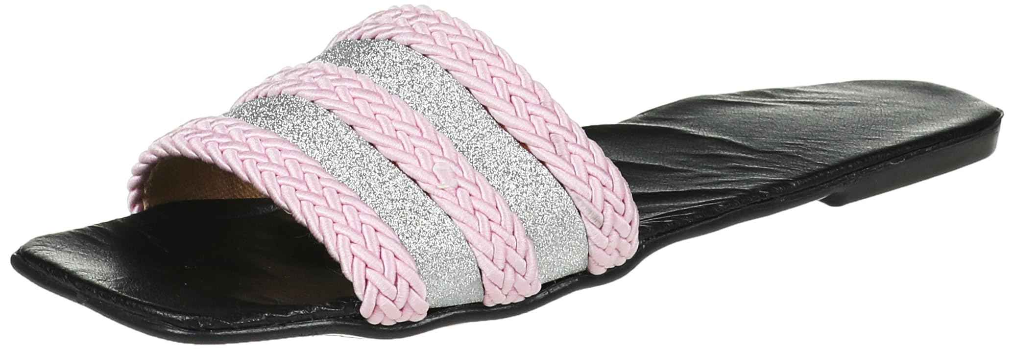 OX Faux Leather Rose Slides OX0010 For women, - Safqqa