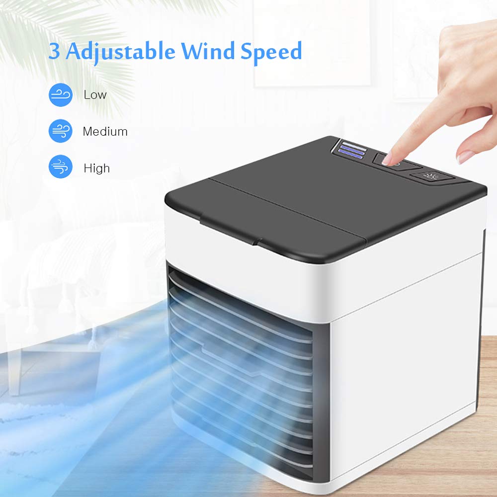 Hovico Personal Portable Air Cooler & Humidifier – USB Fast Charging, 7 Color Night Light – Safqqa Egypt