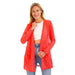 JAMILA Side Pockets Open Neckline Cardigan For Women,Versatile design suitable for casual, work, or semi-formal occasions. - Safqqa
