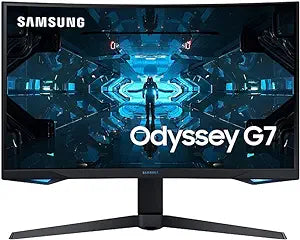 شاشة ألعاب منحنية من سلسلة Odyssey G7 مقاس 32 بوصة من سامسونج بدقة WQHD (2560x1440)، 240 هرتز، 1 مللي ثانية، HDMI، G-Sync، FreeSync Premium Pro، LC32G75TQSNXZA 