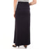 esla_Straight Fit Solid Maxi Skirt_Dark Blue