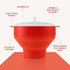 KASTWAVE Silicone Microwave Popcorn Popper Red BPA Free Collapsible