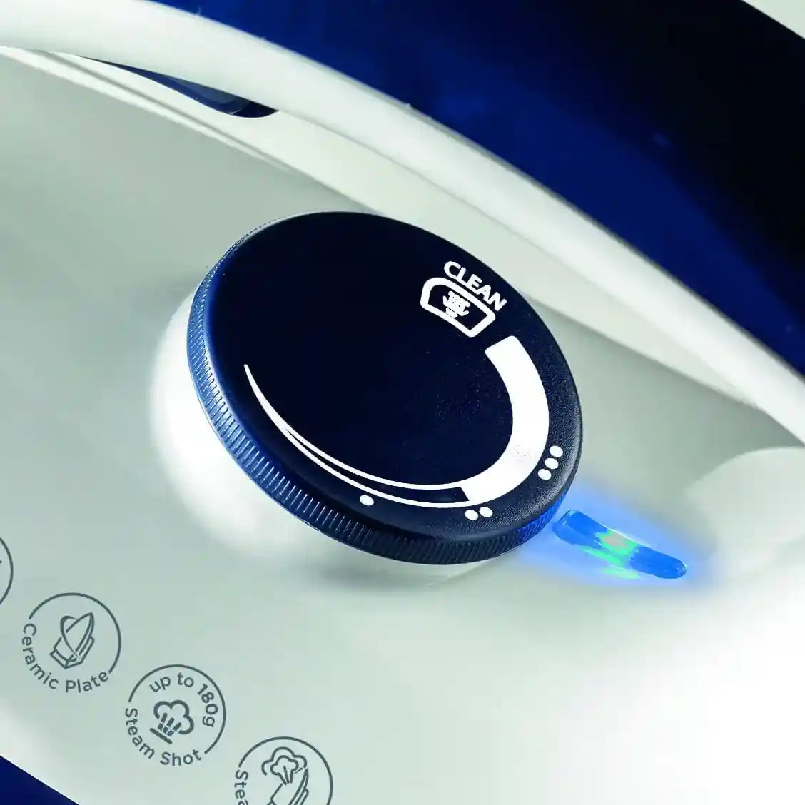 Kenwood 2600W Steam Station Iron – 1.8L Tank, Ceramic Soleplate, 180g Steam Boost, Anti-Drip, Auto Shut-Off, Self-Clean – White/Blue (SSP20.000WB)- Scratches And DAMAGE Box - Safqqa Egypt