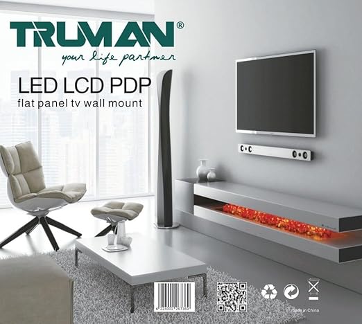 Truman Tv Bracket 26-63 Plus Fixed Wall Mount - Black