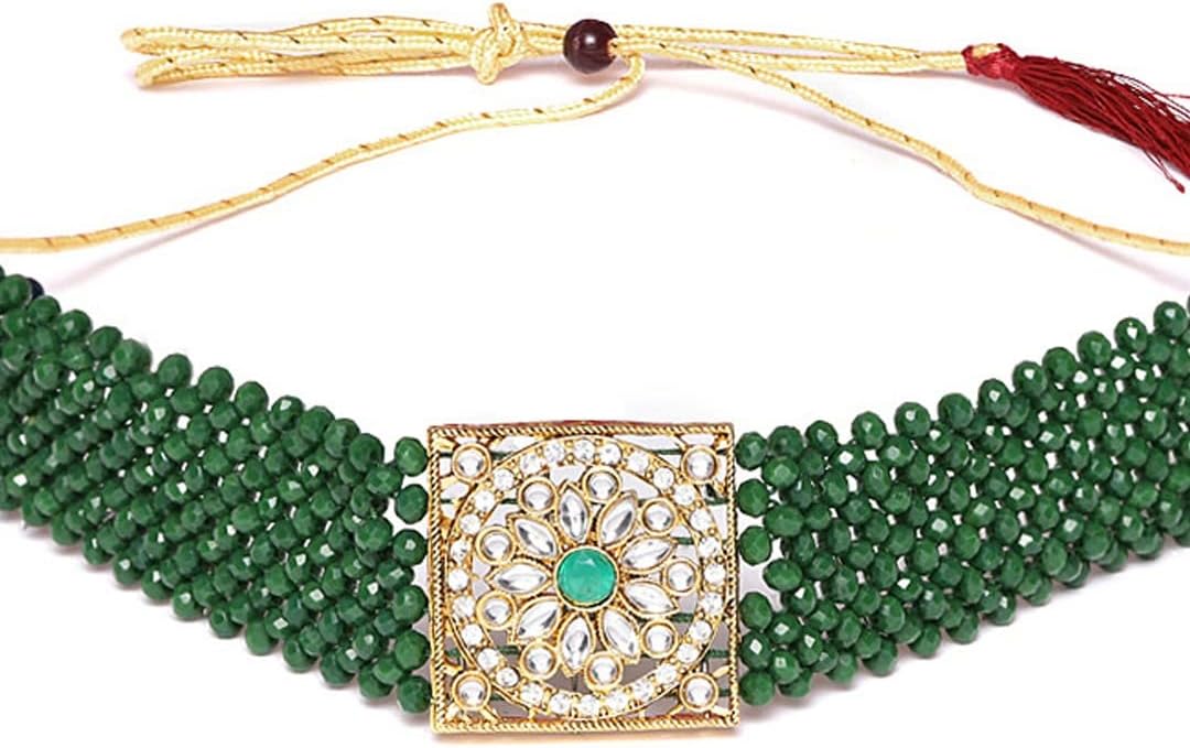 ZAVERI PEARLS Jewellery Set For Women (Golden)