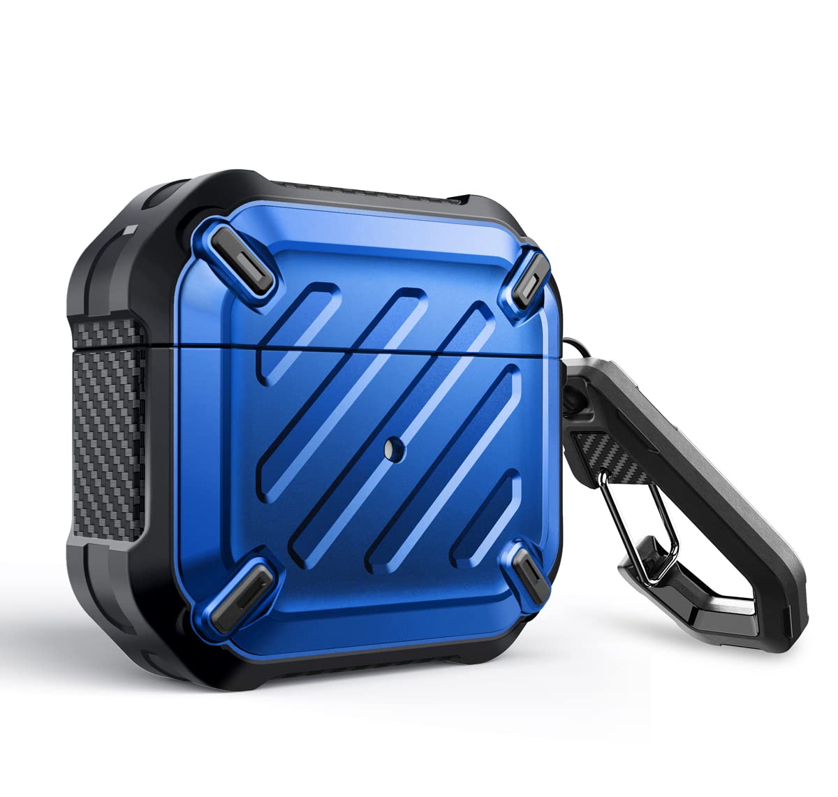 جراب Supcase Unicorn Beetle Pro Series مصممة لـ AirPods 3 (2021)، جراب واقي قوي للجسم بالكامل مع مشبك كارابيني لـ AirPods الجيل الثالث (أزرق)