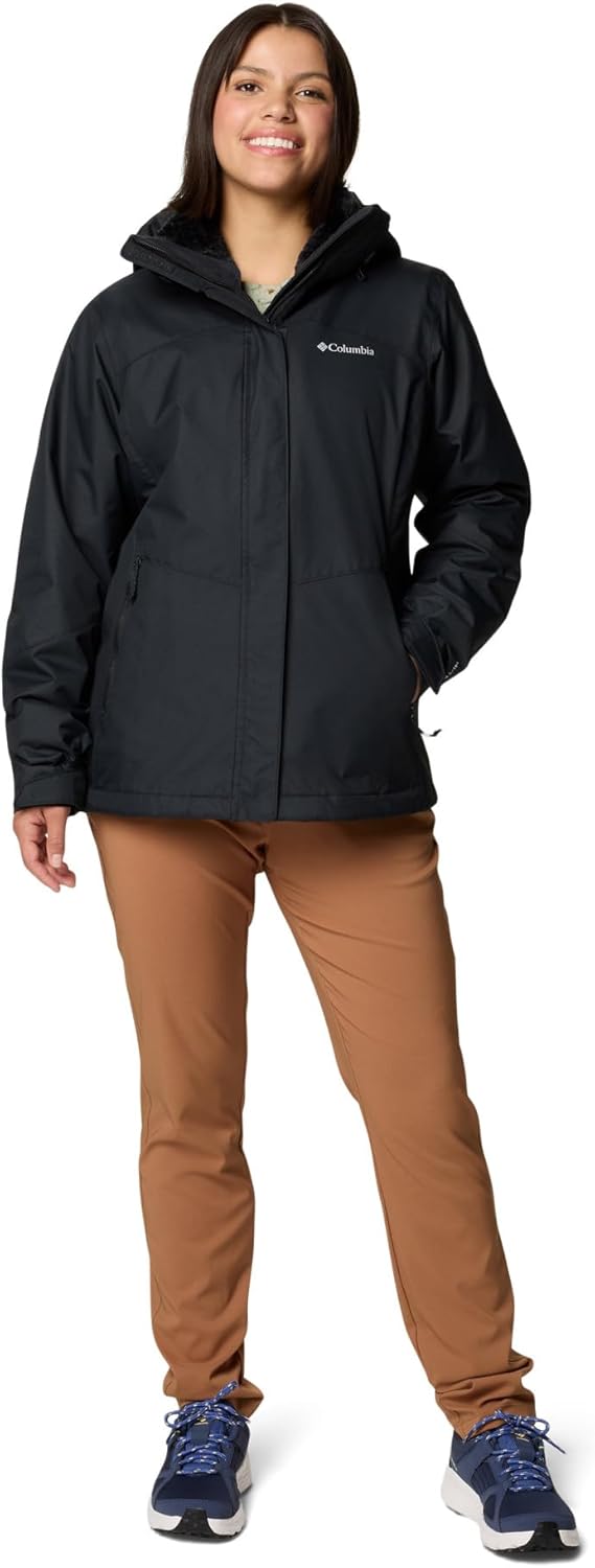 Columbia Women Winter Jacket Black Warm Insulated Coat