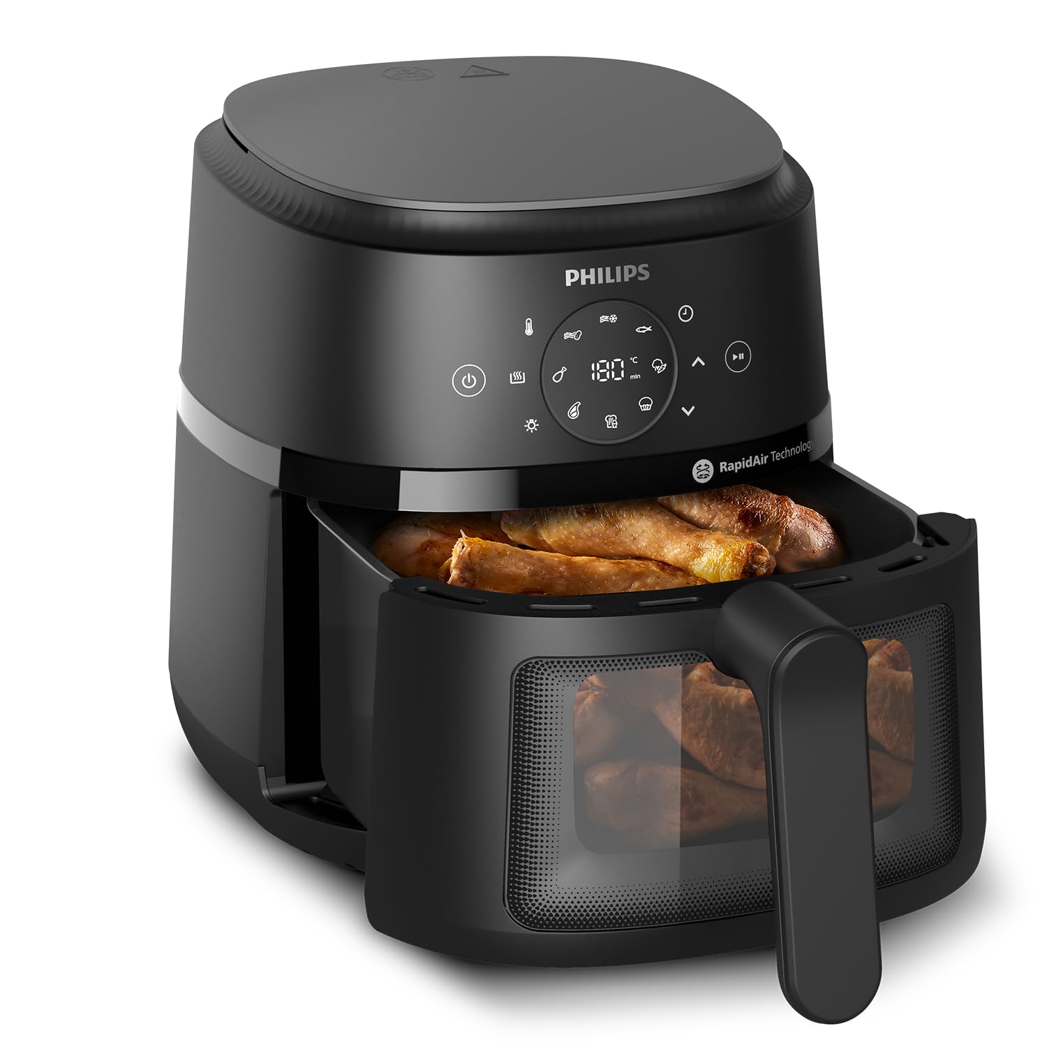 Philips Airfryer 2000 Series – 4.2L, 1500W, Rapid Air Technology, Touchscreen, Cooking Window, Connected to HomeID App – Safqqa Egypt