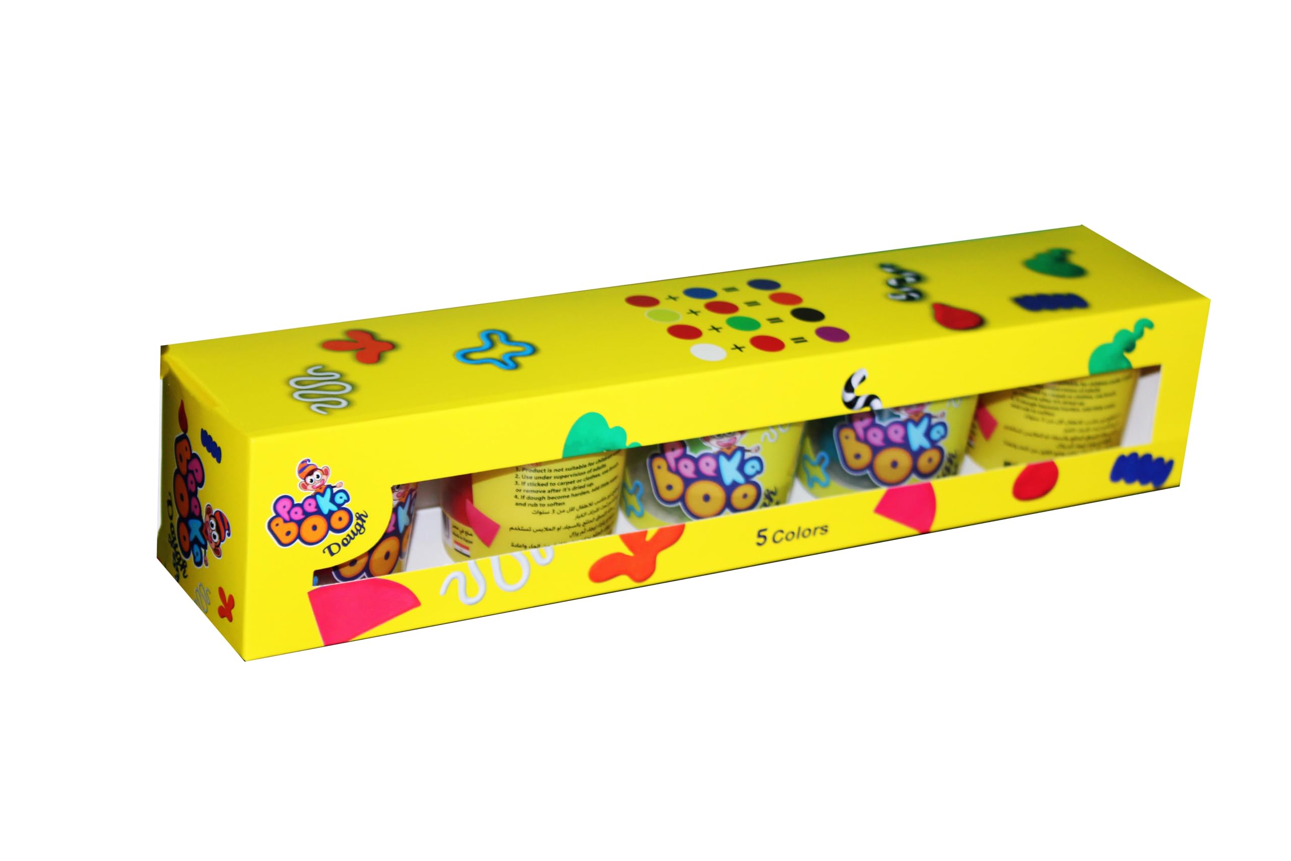 مجموعة ألعاب صلصال 50152 بوزن 100 جرام، متعددة الألوان - 5 قطع من بيكابو