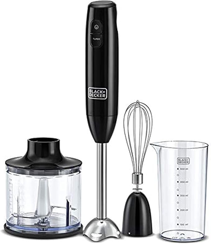 Black+Decker 600W 3-in-1 Hand Blender with Chopper HB600-B5 – Safqqa Egypt
