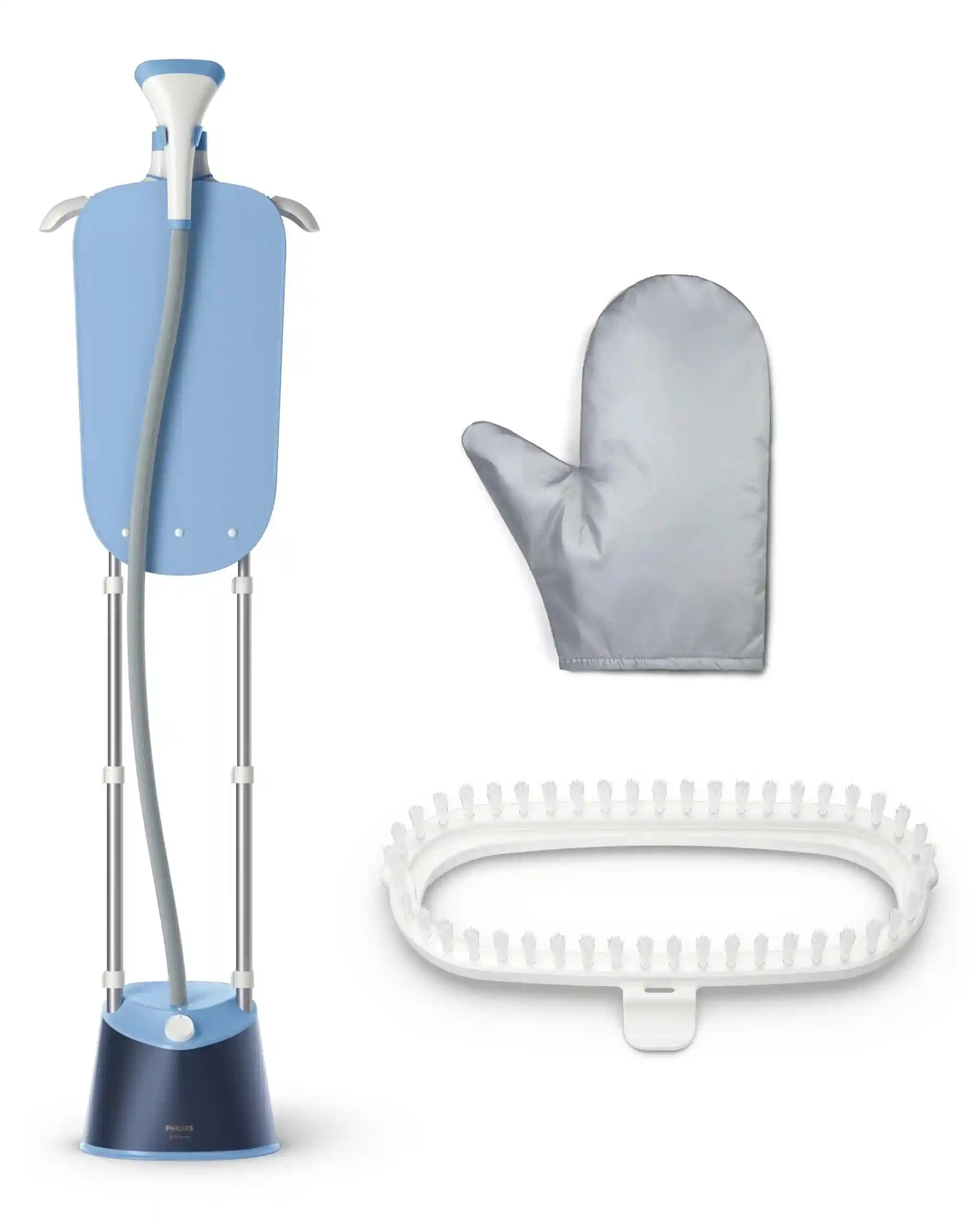 Philips Garment Steamer 1000 Series - 1800W, 1.8L Detachable Tank, 3 Steam Setting, 36 g/min, Integrated Stylemat, Deep Azur - STE1030/26 - Safqqa Egypt