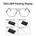 Dollger Classic Glasses Clear Lens Non Prescription Metal Frame Eyewear Women