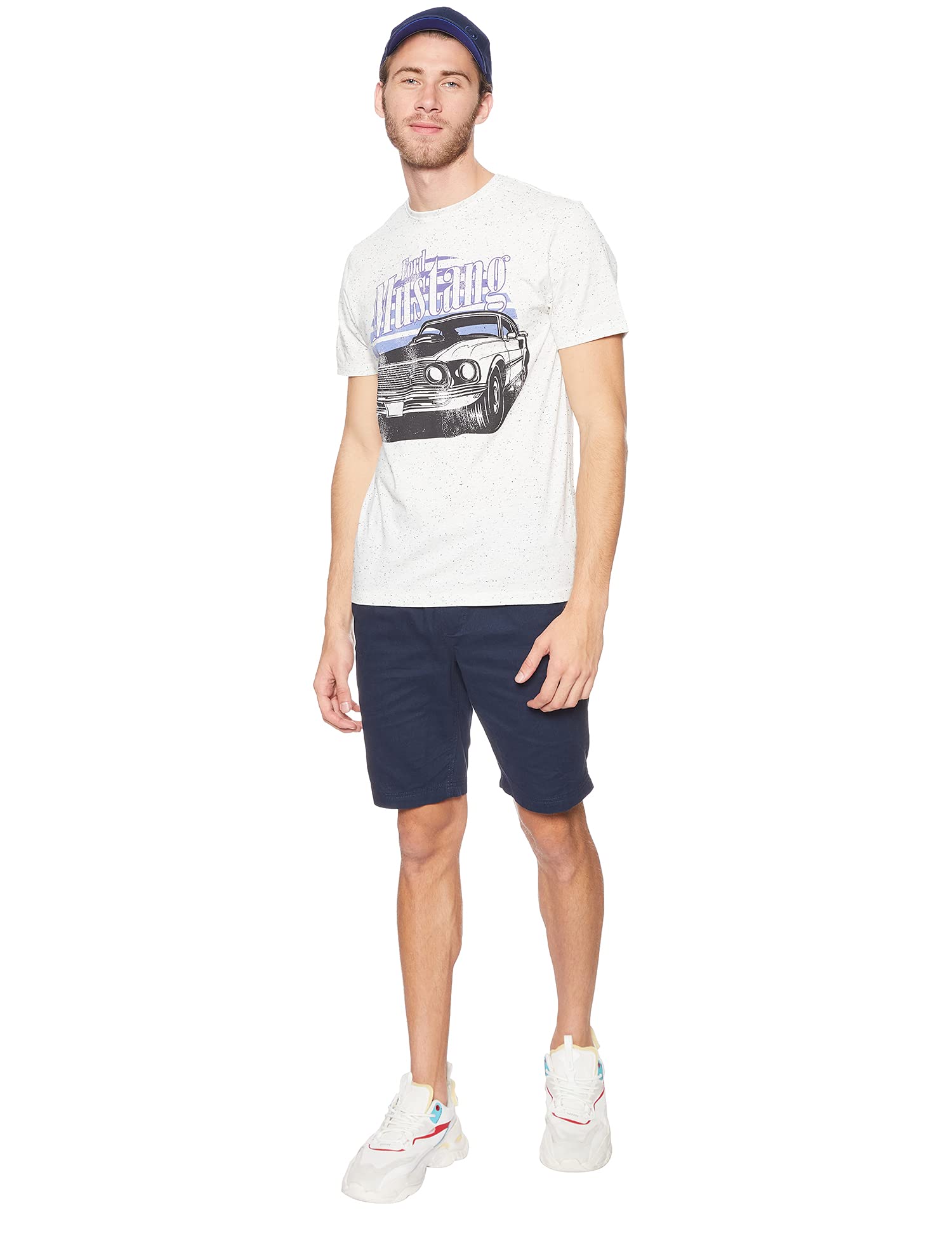 Matalan Men’s Cotton Car-Print Crew-Neck T-Shirt – Casual Everyday Style