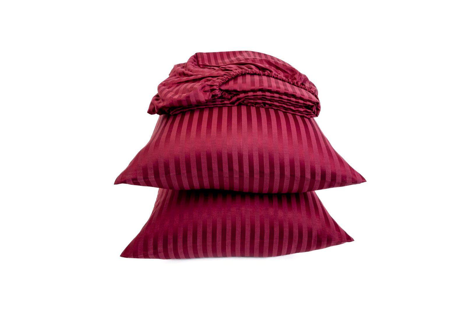 Striped Fitted Sheet Set ,Fine Quality Hotels and Home Décor ,1 Fitted Sheet  + 2 Pillow Cases