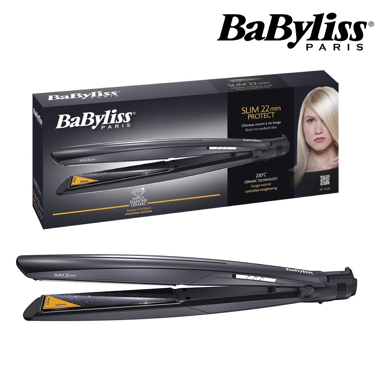 BaByliss ST325E Protect Slim 22 mm Hair Straightener 230°C