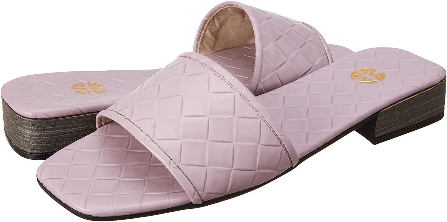 Club Aldo Quilted Square Toe Heeled Slides for Women