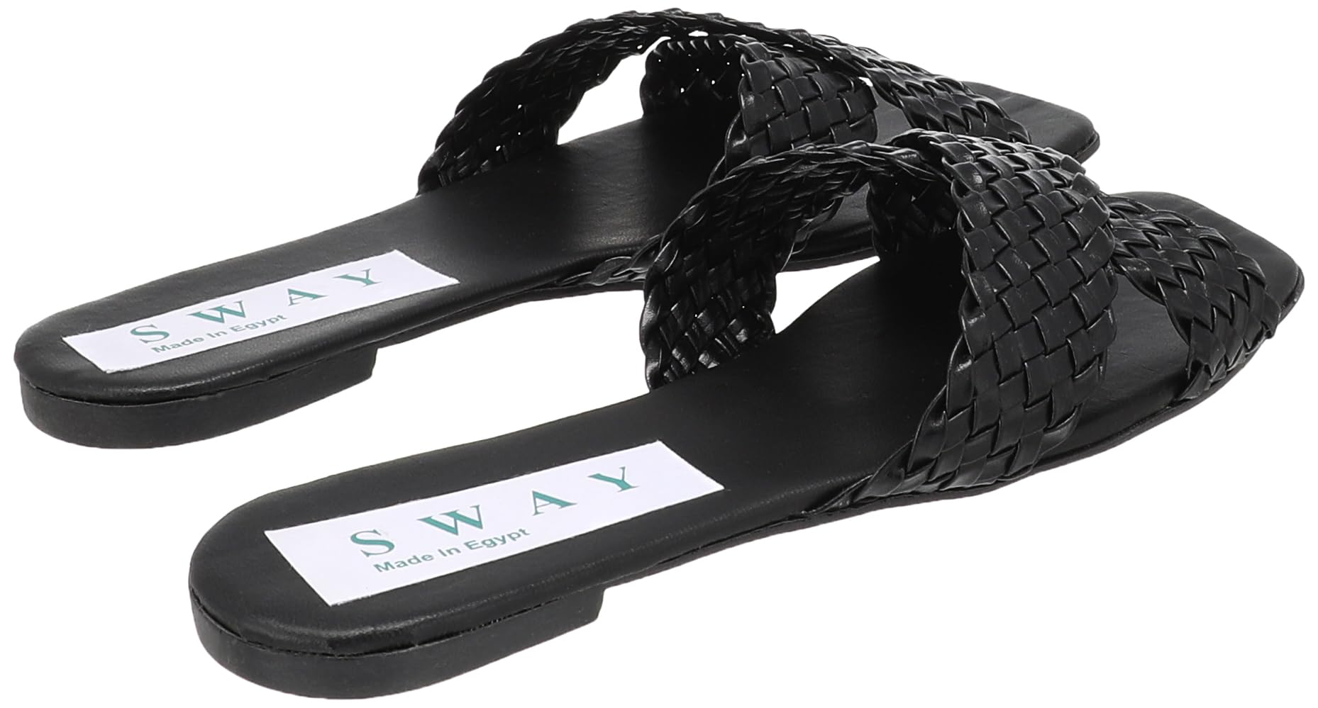 SWAY Flat spongy cushioned insole for amazing comfort and a criss cross braided faux soft leather For Women,