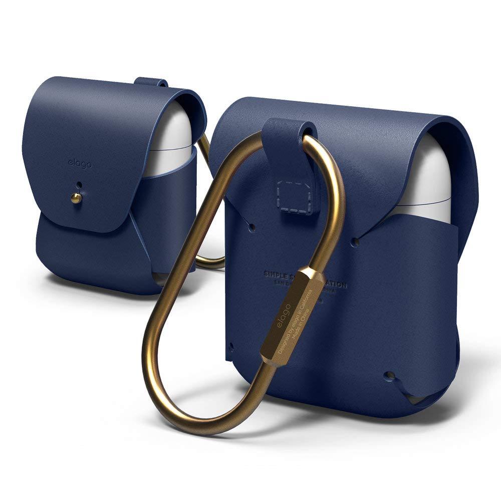 Elago Airpods Genuine Leather Case - Jean Indigo - Safqqa Egypt