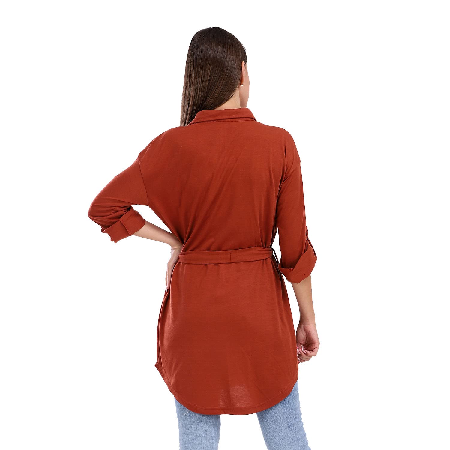 JAMILA  Buttoned Full Sleeves Blouses With 2 Pockets