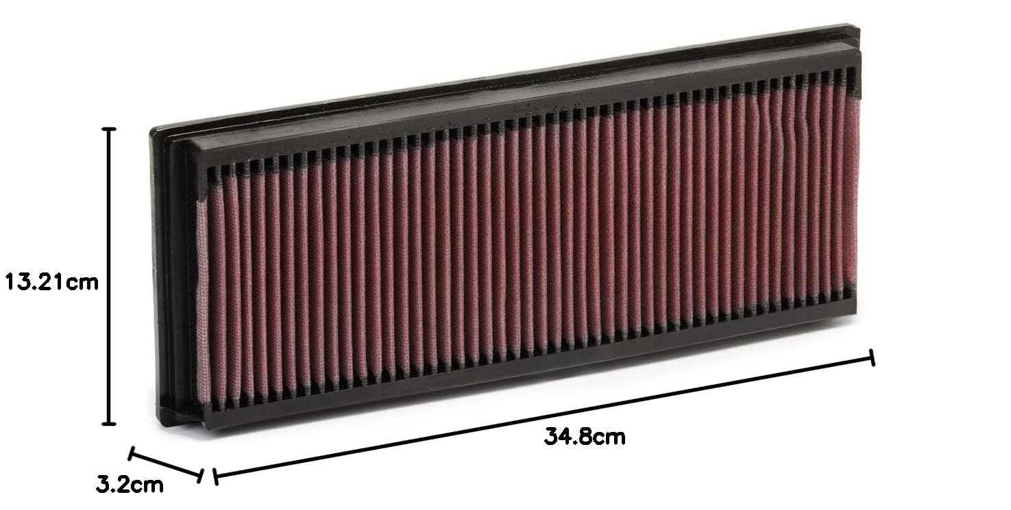K&N Engine Air Filter: Increase Power & Acceleration, Washable, Premium, Replacement Car Air Filter: Compatible with 1998-2015 Mercedes Benz (G550, R500, S400 Hybrid, C300, G500, GL 450, 550), 33-2181