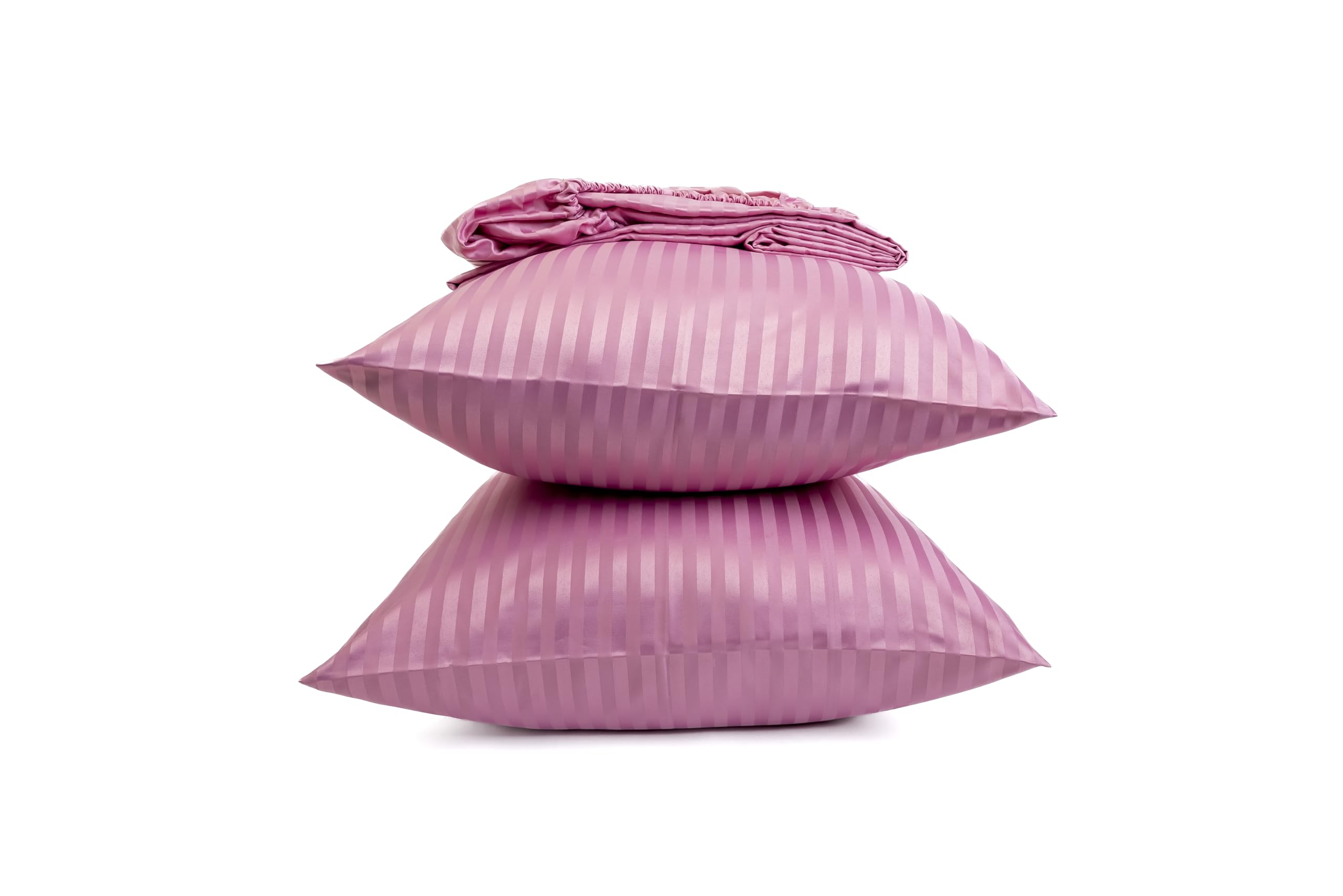 Striped Fitted Sheet Set ,Fine Quality Hotels and Home Décor ,1 Fitted Sheet  + 2 Pillow Cases – Safqqa Egypt