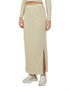 Splash Side-Slit Maxi Straight-Cut Striped Skirt for Women