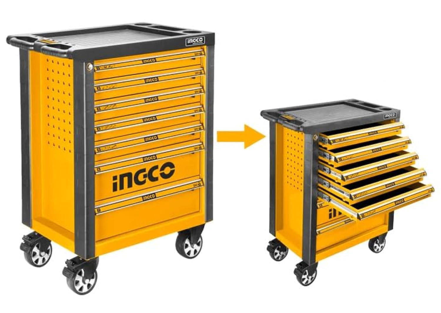 Ingco HDTC01072 Roller Cabinet – Mobile Tool Storage Unit