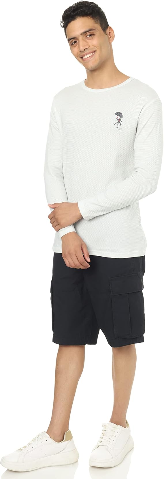 Men's Long-Sleeve T-Shirt with Round Neck