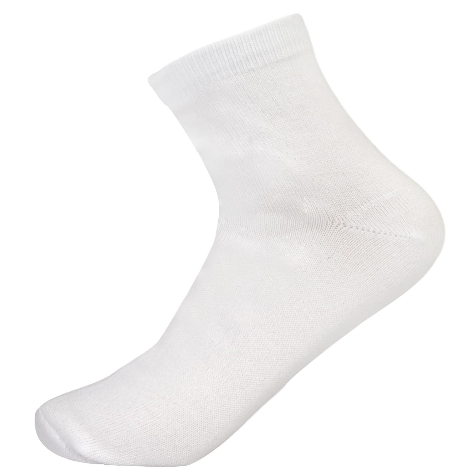 White Flower Plain Socks – 3 Pieces, Comfort & Style