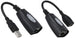 Zonic Z1054 USB to RJ45 Adapter Extension Cable RJ45 Adapter Set Extender Network Adapter for USB Cameras Printers Gamepad Keyboard Mouse Extensions and more 30M - Black