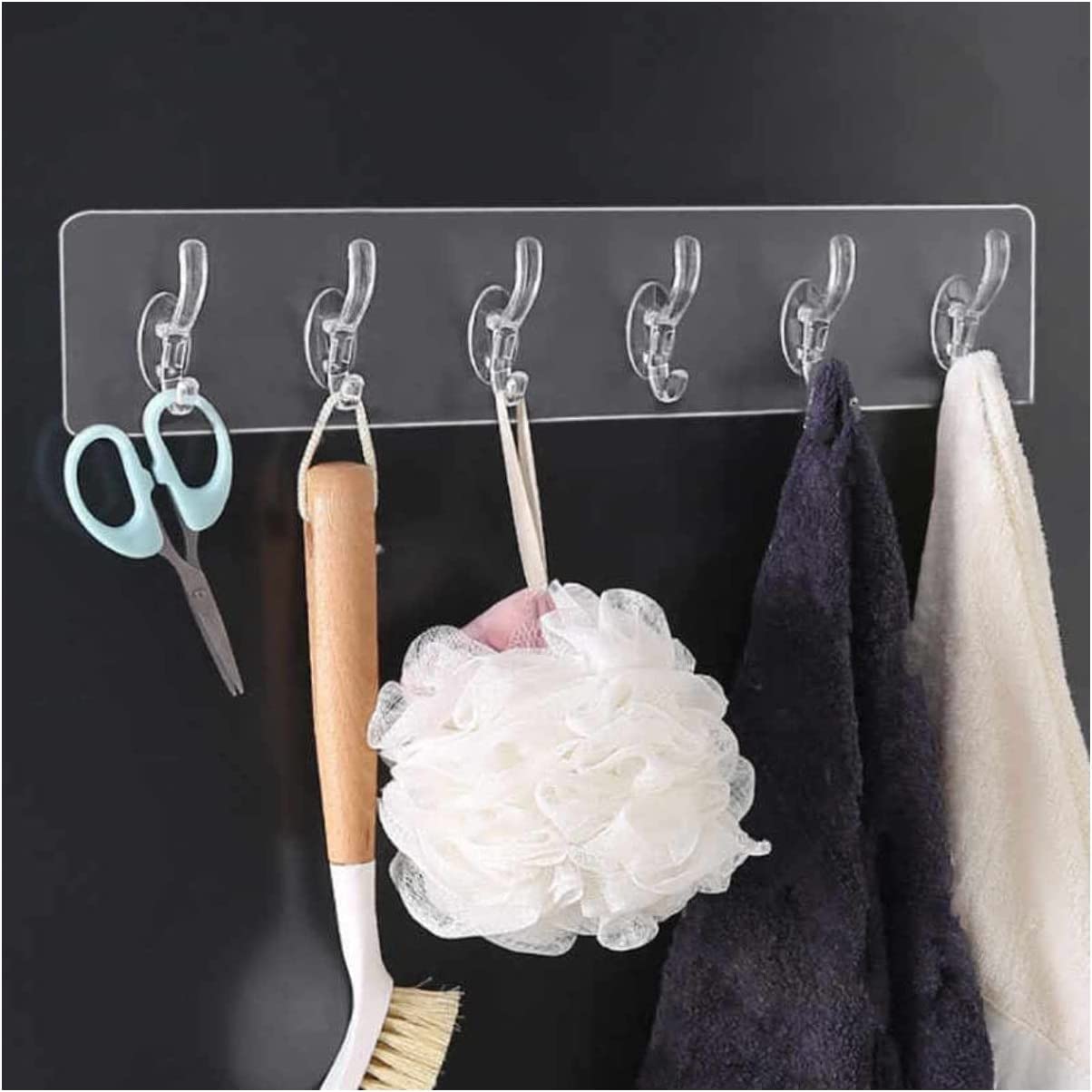 Spaceshoop Silicone Hanging Flexible Silicone Hanger 6 Hooks