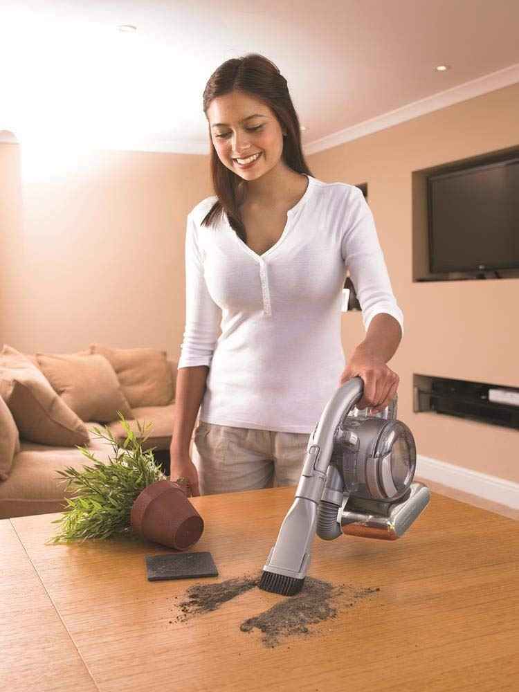 Black & Decker Hand Vacuum Cleaner with Floor Extension Kit, 18V Li-Ion, 25 W, Dark Titanium PD1820LF-GB