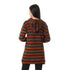kady womens Bi-Tone Striped Long Hoodie Bi-Tone Striped Long Hoodie