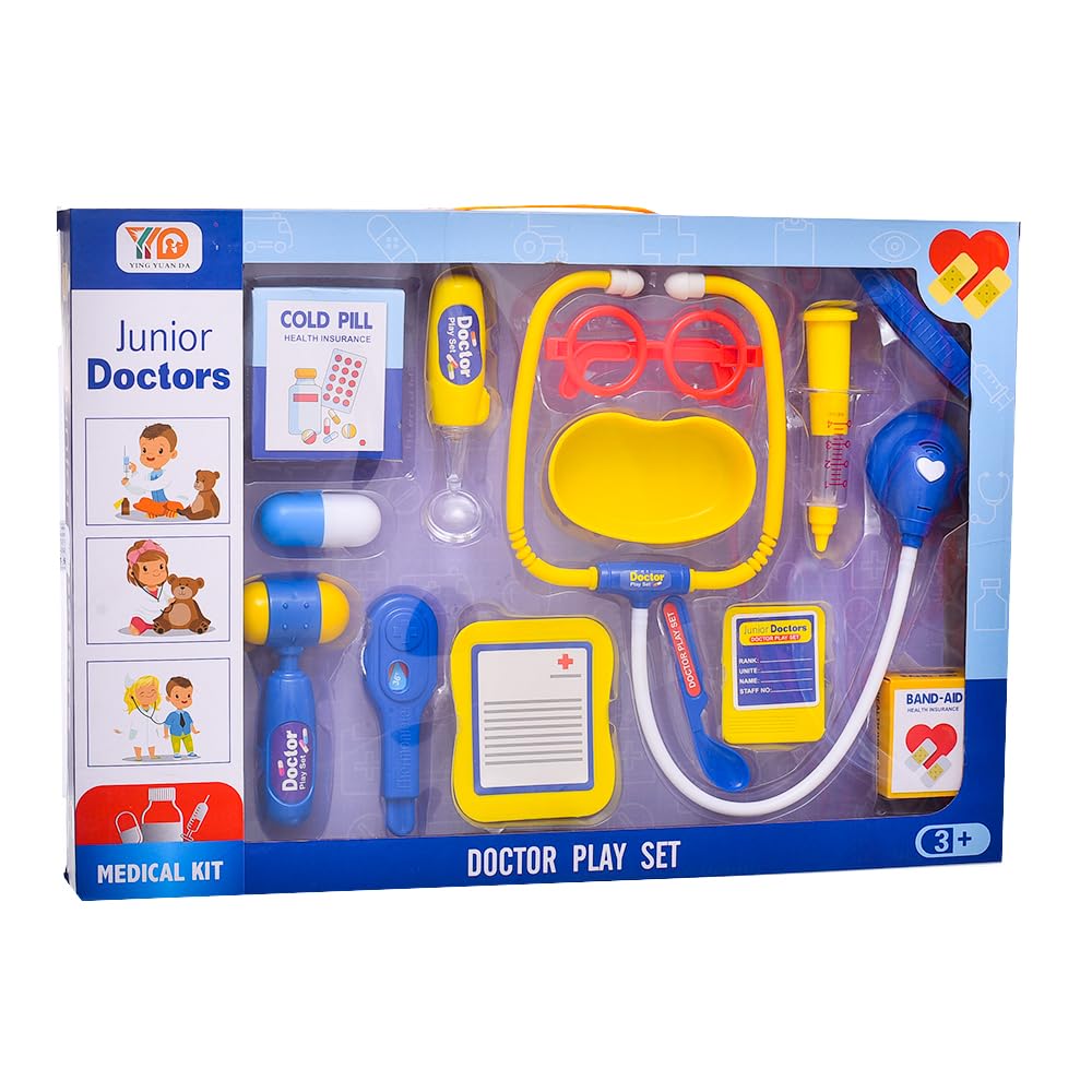 GHAZAL Plastic Doctor Play Set With Doctor Stethoscope And Pills For Kids,• Made from safe and durable plastic for long-lasting use.