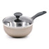 Celar  Aluminium Bakelite Soft Touch Fitting Saucepan with Lid, 16 cm Diameter,Non-stick, Beige, Made In Portugal