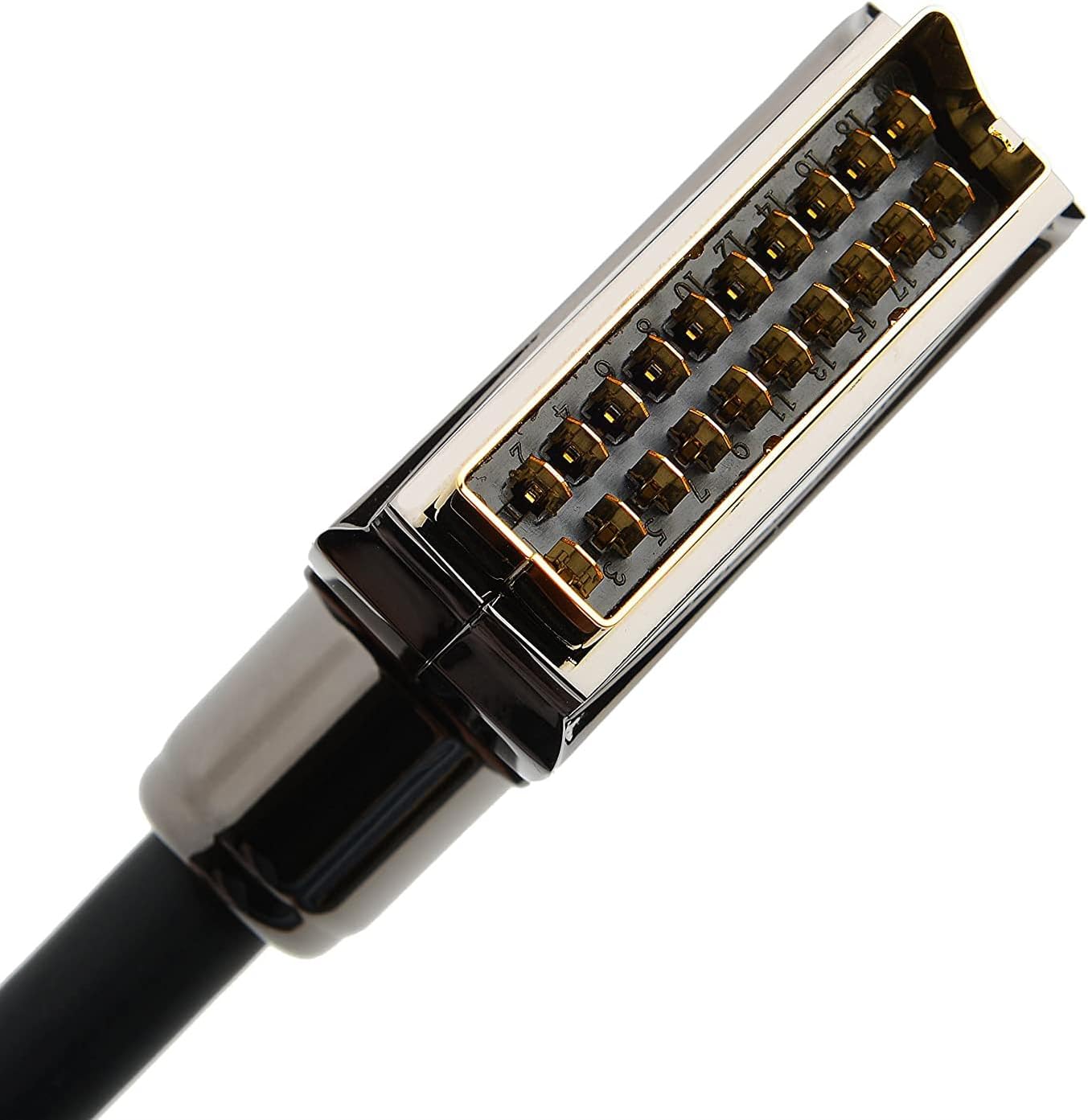 KabelDirekt – 3m SCART cable (21-pin, multiple shieldings, precision connector, full HD) PRO Series